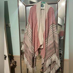 Anthropologie Cream Textured Shawl